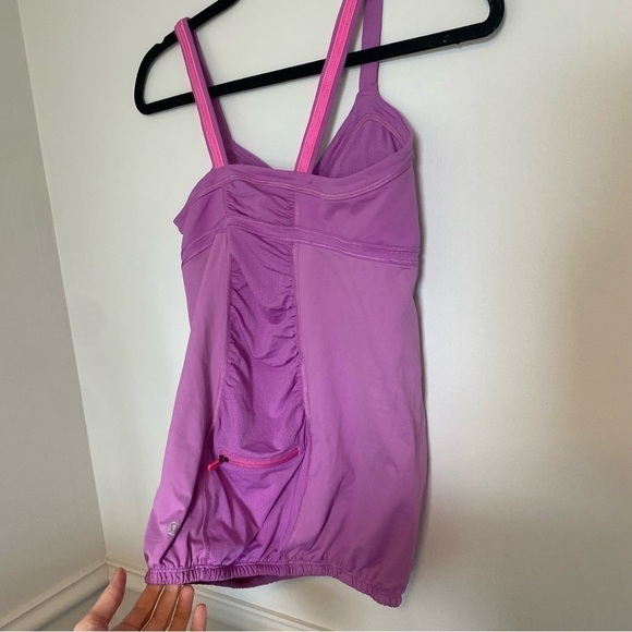 LULULEMON Speed Up Tank Pink Lilac Size 4 Zippered Pocket Luxtreme - Picture 7 of 8